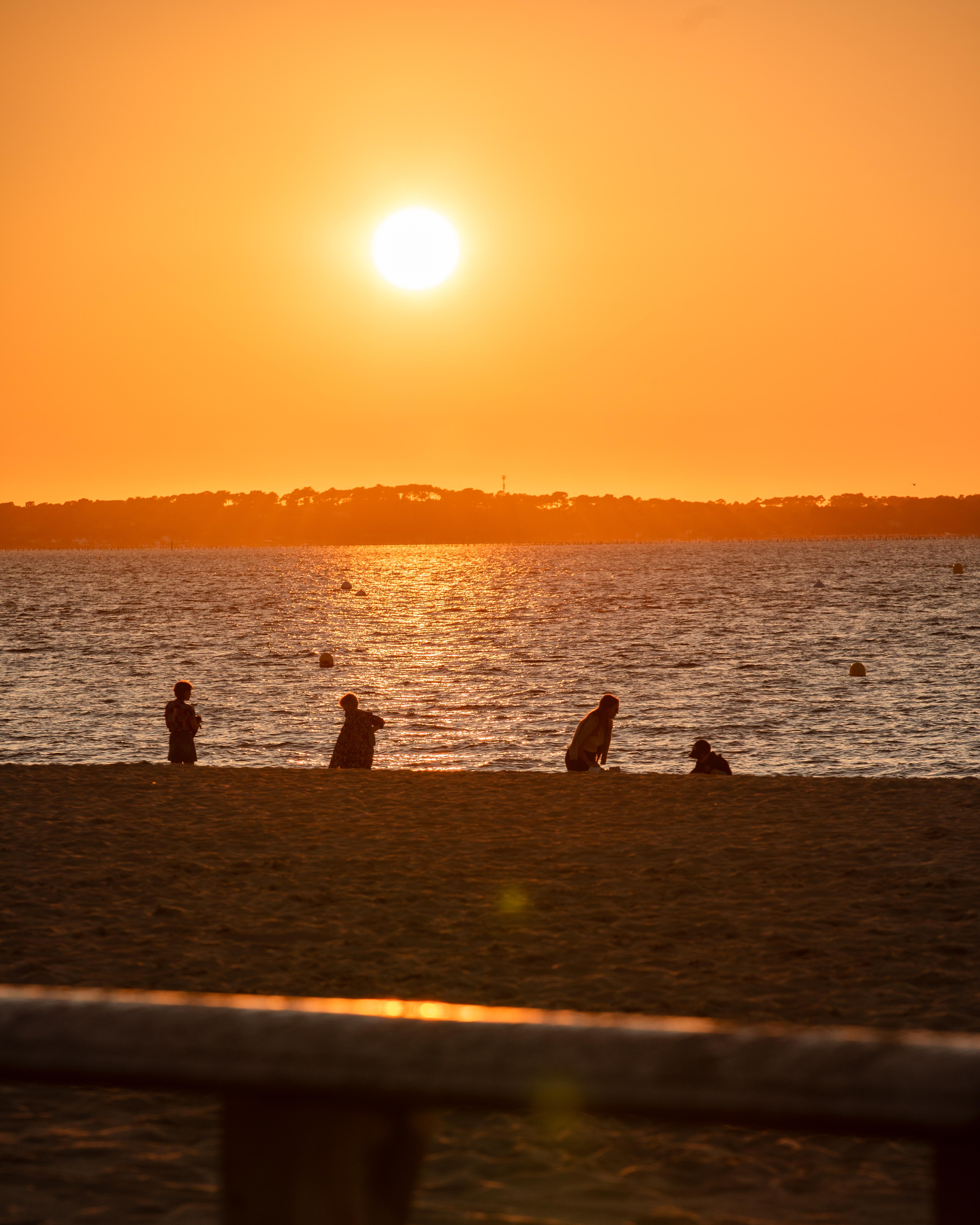 Vue sur la plage du bassin d'Arcachon